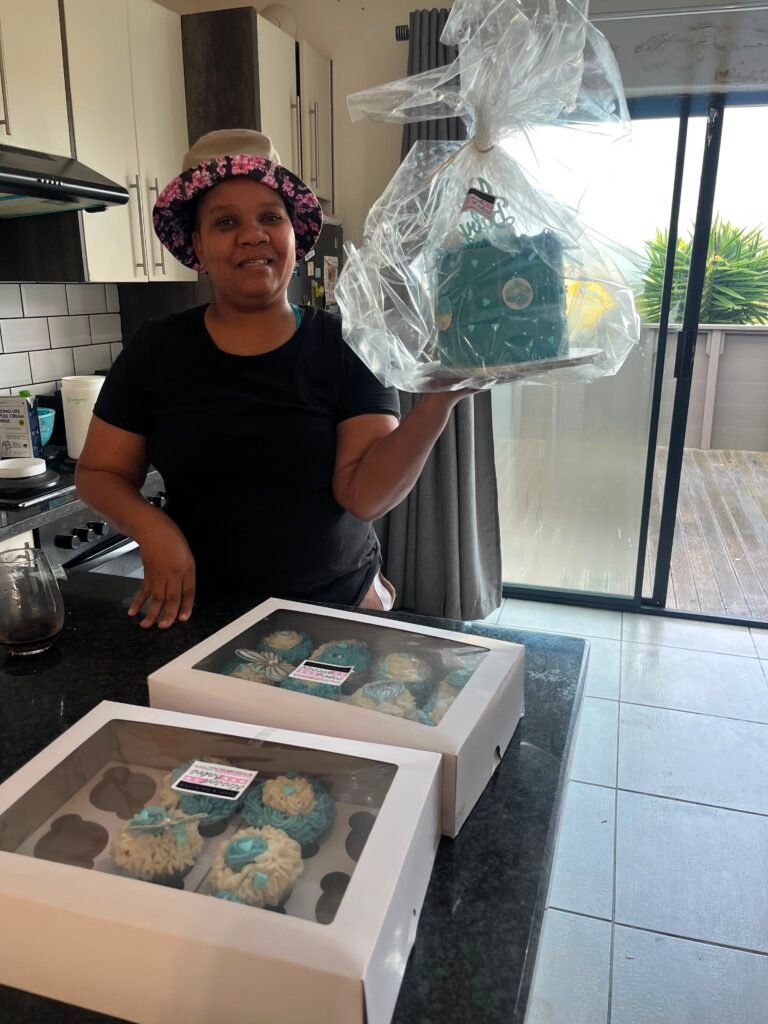 Boxes of cupcakes ready for collection
