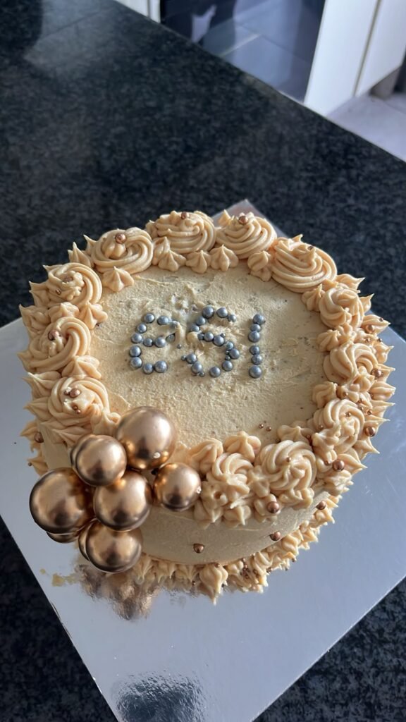 Caramel drip cake for a 19th birthday